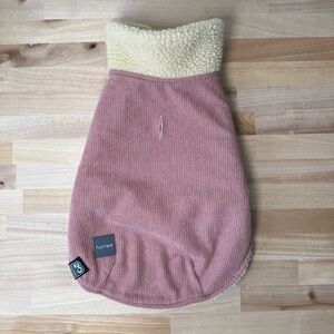 FuzzYard Pink Corduroy Dog Jacket with Sherpa Lining, Size: 3